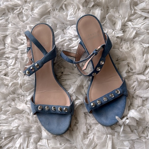 Stuart Weitzman Studded Suede Sandal Wedge Heel
Size 6.5 - Picture 2 of 8
